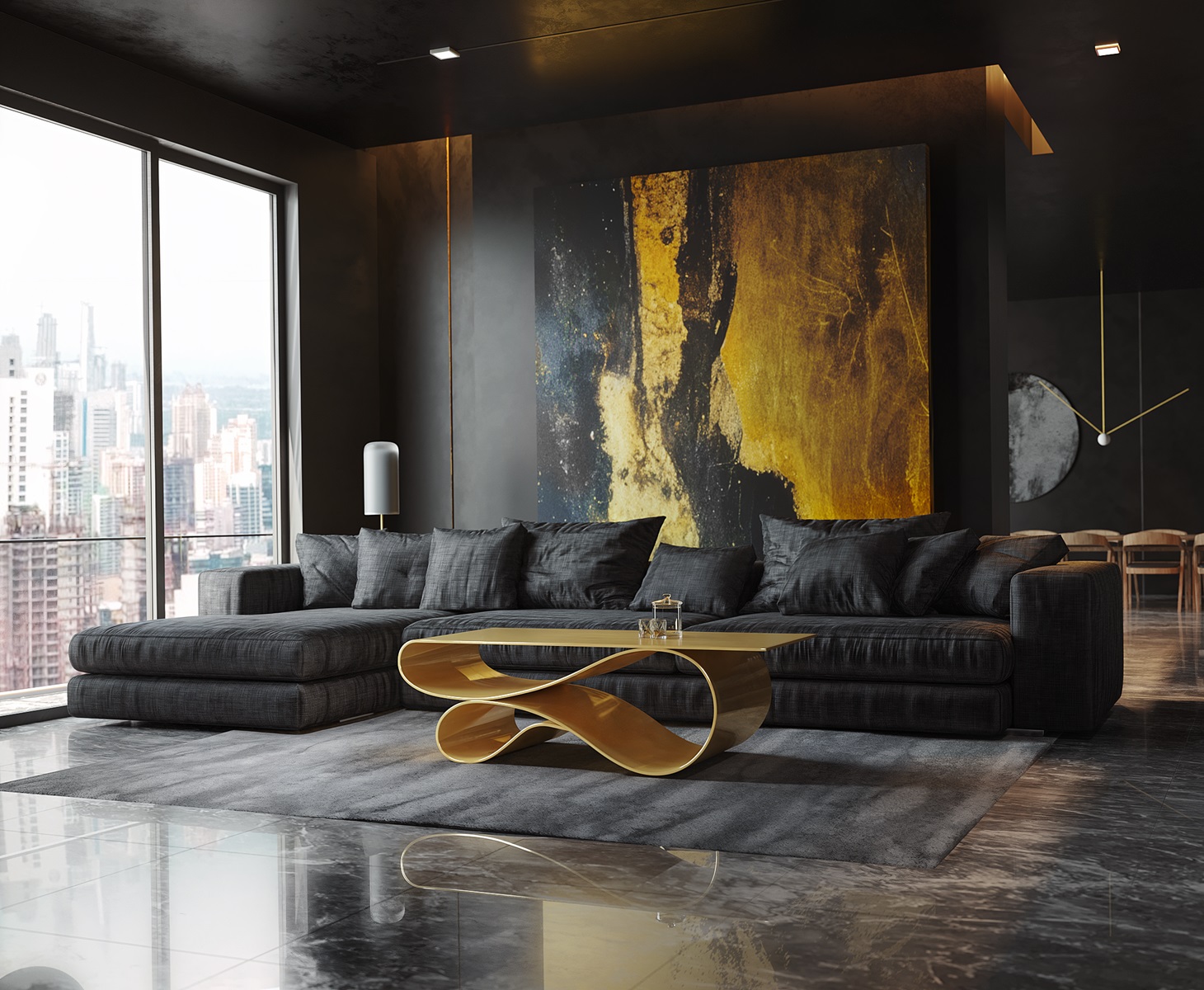 GOLD ROOM WHORL COFFEE TABLE1